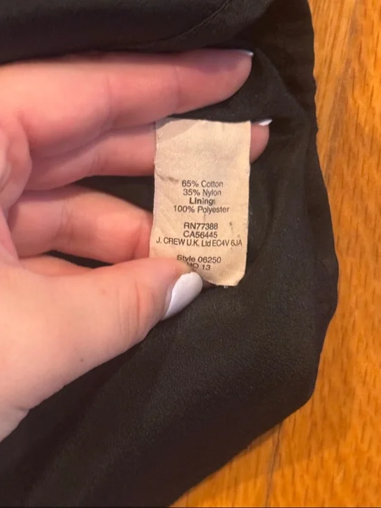 J. Crew Women’s Black Eyelet Lace 3/4 Sleeve Tunic Size 6 - Picture 3 of 6